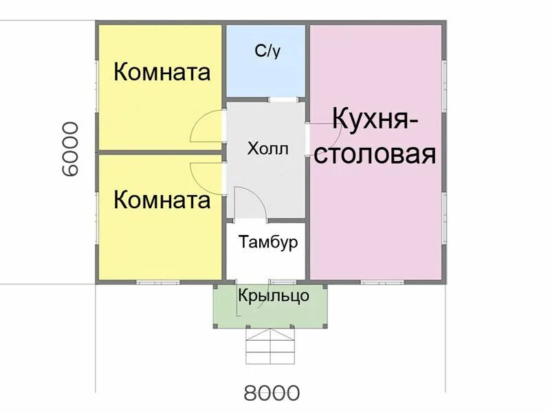 Планировки 6 на 8 одноэтажный Каркасный дом 6х8 одноэтажный под ключ в Челябинске - надежно и доступно