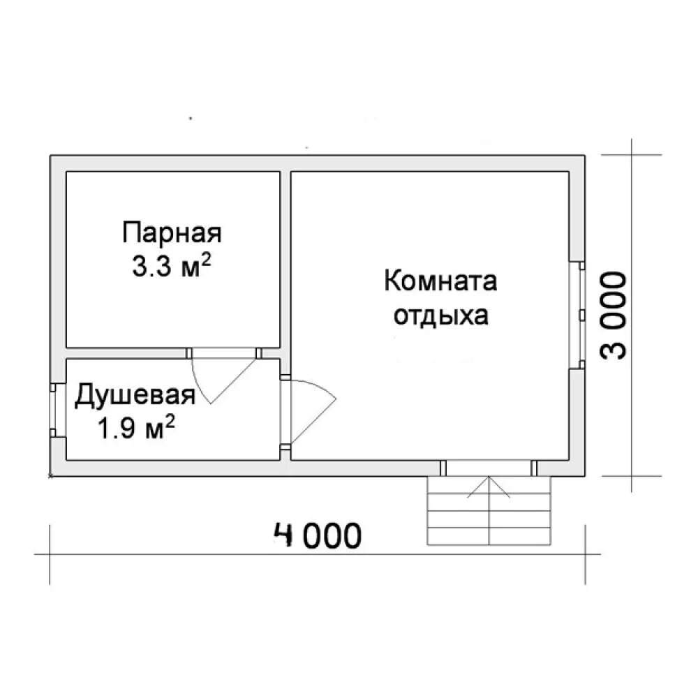 Планировки бань из пеноблоков Баня из блоков 3х4 (12 м2) - заказать строительство проекта под ключ в Нижнем Но