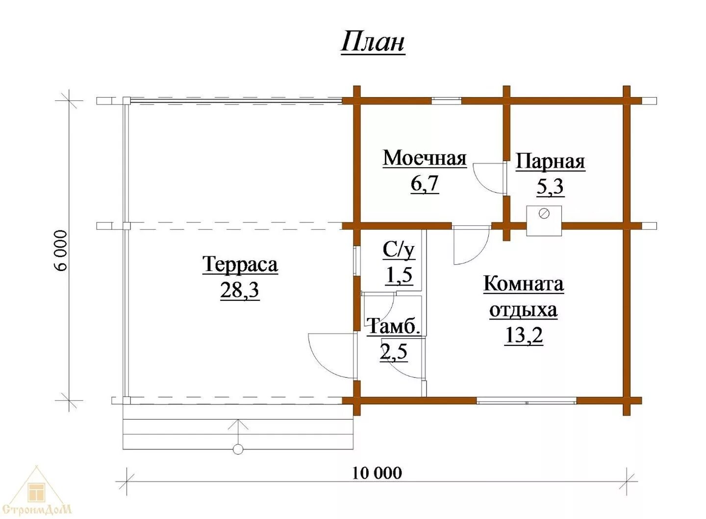 Планировки бань с комнатой отдыха и террасой Проекты бани с комнатой отдыха и террасой
