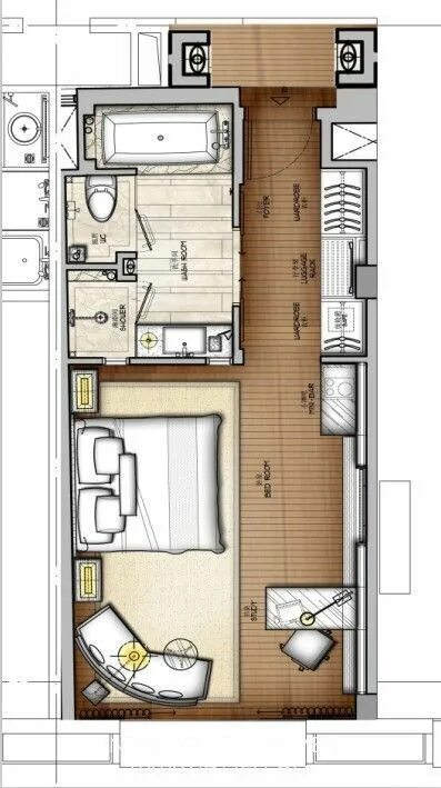 Планировки длинных квартир #минидом@ardezart #планировки@ardezart Архитектура Ardezart VK Hotel room design