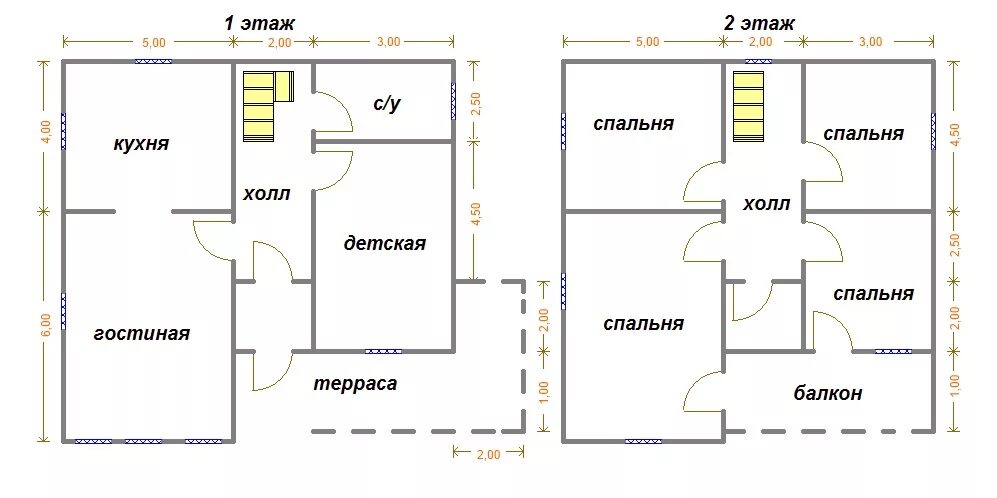 Планировки дома 10х10 2 этажа Сруб дома 10х10, проект двухэтажного сруба