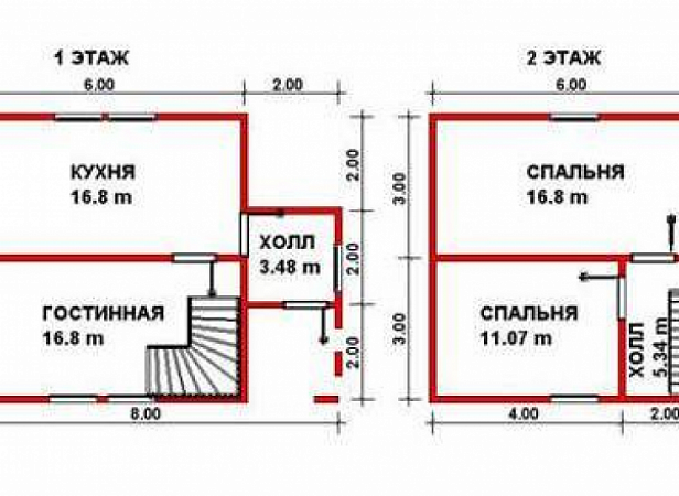 Планировки дома 6х6 два этажа Проект загородного дома 6х6 заказать по цене 948750 руб. в г.Домодедово - izba-m