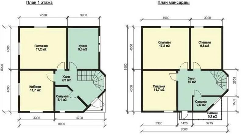 Планировки дома 8х8 фото Проект дома с отличной планировкой 8х10 м (55 фото): внутренняя отделка одноэтаж