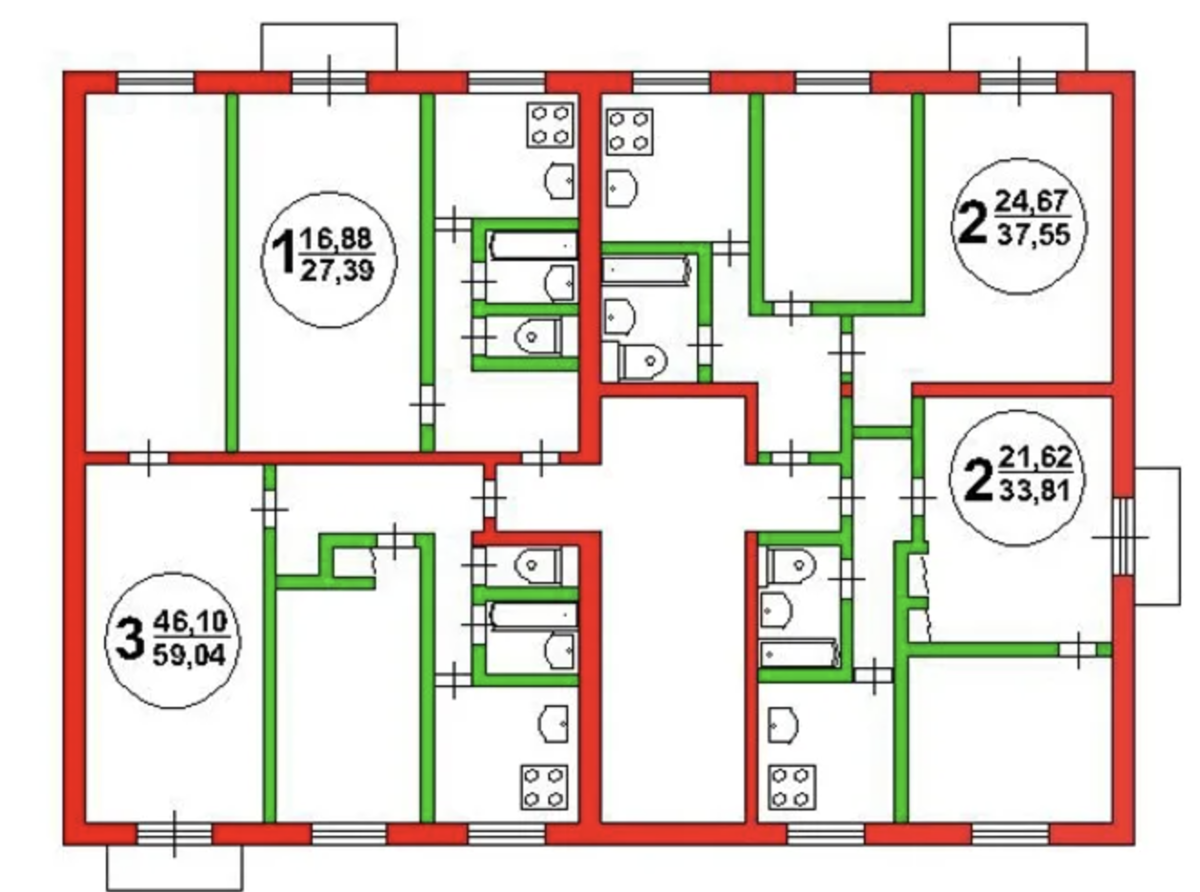 Планировки дома ii 29 Советский комфорт-класс жилья: кирпичные брежневки для перепланировок, серия II-