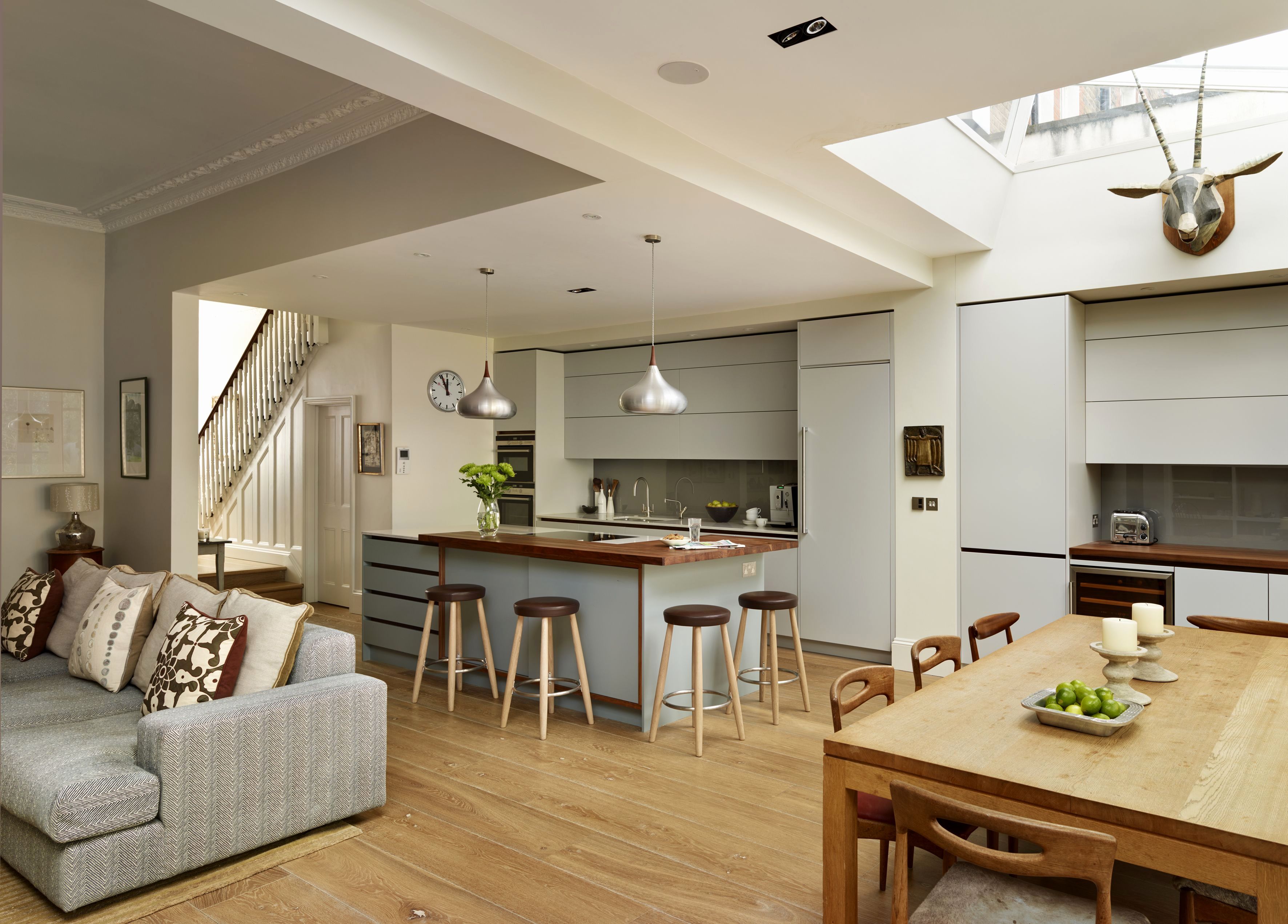Планировки дома кухня зал Luxury Illustration sofa In Kitchen Diner Open plan kitchen dining living, Open 