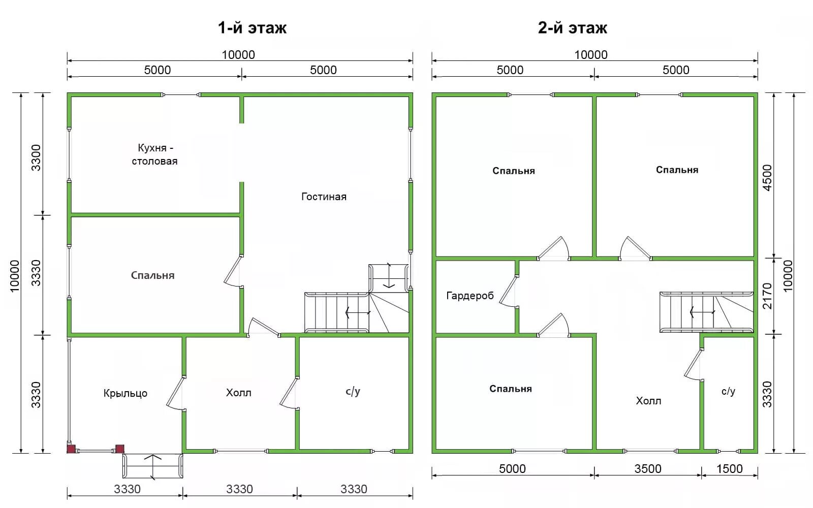 Планировки домов 10 10 1 этаж Проект дома 10 на двухэтажный фото - DelaDom.ru