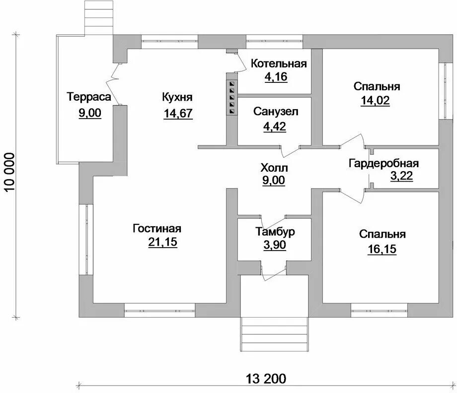 Планировки домов 3 спальни и гостиная Проект дома A-052 - купить в интернет-магазине по низкой цене на Яндекс Маркете
