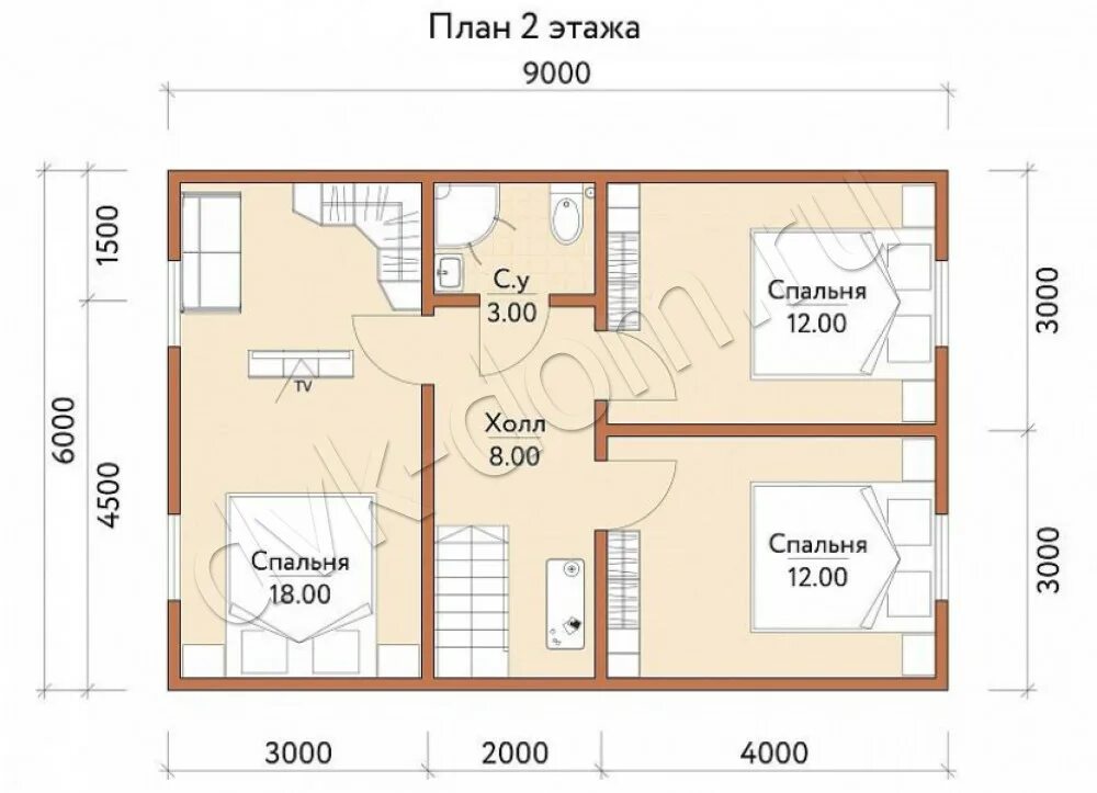 Планировки домов 9 9 м Дом 7х9 Игора по каркасной технологии