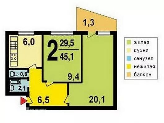 Планировки домов i 515 Продажа 2 к.квартиры. г. Москва, ул. Уральская, дом 6 корпус 5. Купить квартиру 