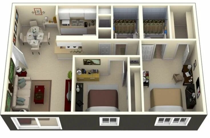 Планировки домов на 8 квартир House in Ropponmatsu: A Three-Floor House with Well-Lighted and Well-Opened Inte