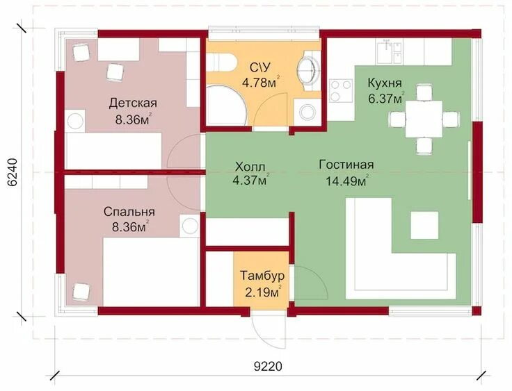 Планировки домов одноэтажных 50 кв Каркасно-панельные дома DAS HAUS. ДАС ХАУС Иваново.