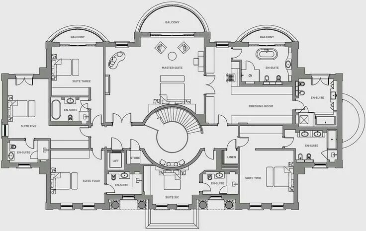 Планировки домов с лифтом Pin by Omvir Singh on House layout plans House plans mansion, One floor house pl