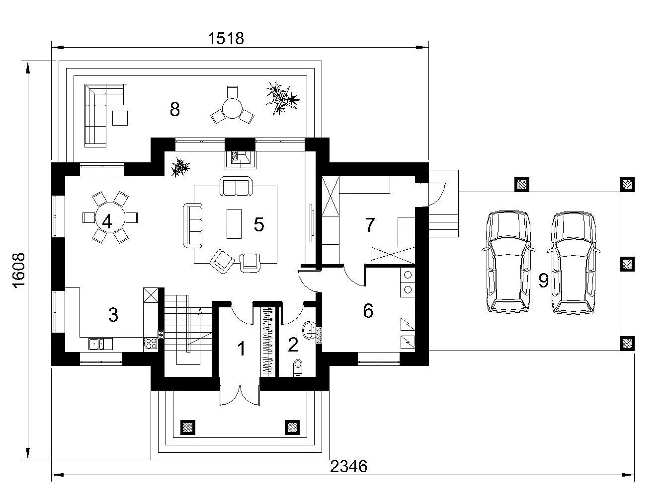 Планировки домов с лифтом House Plan Augusts MajuProjekti.lv