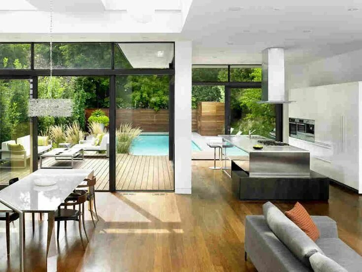 Планировки домов с выходом на террасу Частный дом SPLIT в Торонто, Канада Minimalist interior design, House design, Op