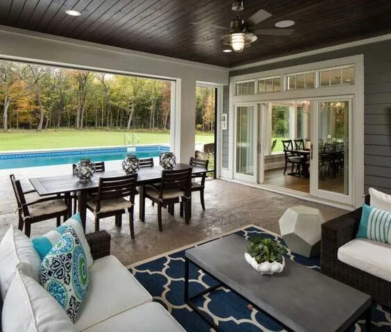 Планировки домов с выходом на террасу 45 Amazingly Cozy and Relaxing Screened Porch Design Ideas Patio design, Screene