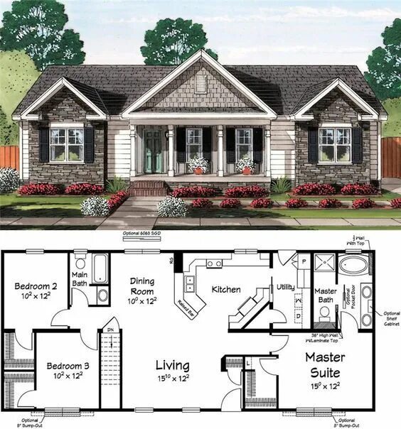 Планировки домов снаружи Classic curb appeal #housing Dream house plans, New house plans, House blueprint