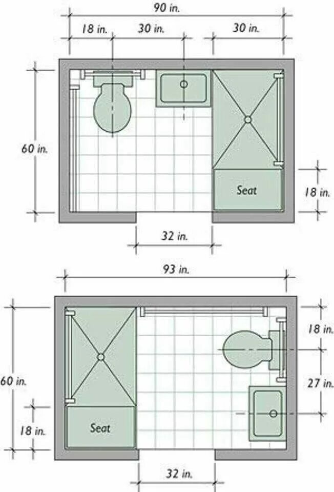 Планировки душевых в частном доме Bathroom Size and Space Arrangement - Engineering Discoveries Small bathroom lay