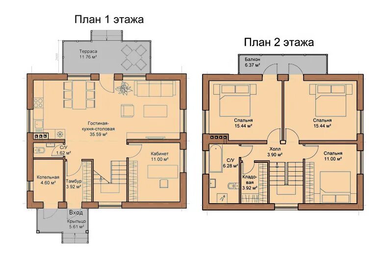 Планировки двух этажных домов Аренда домов и коттеджей в Подмосковье, Истринский район. ГК "Славенка"