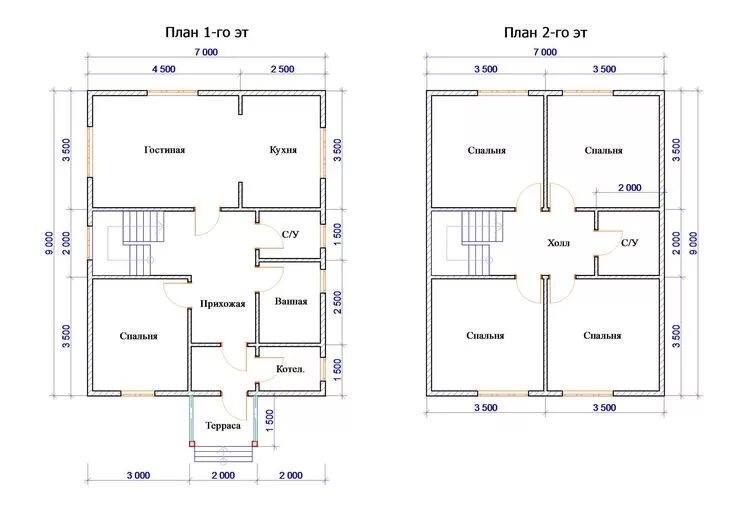 Планировки этажа 8 на 9 Floor Plans for Doma Architecture
