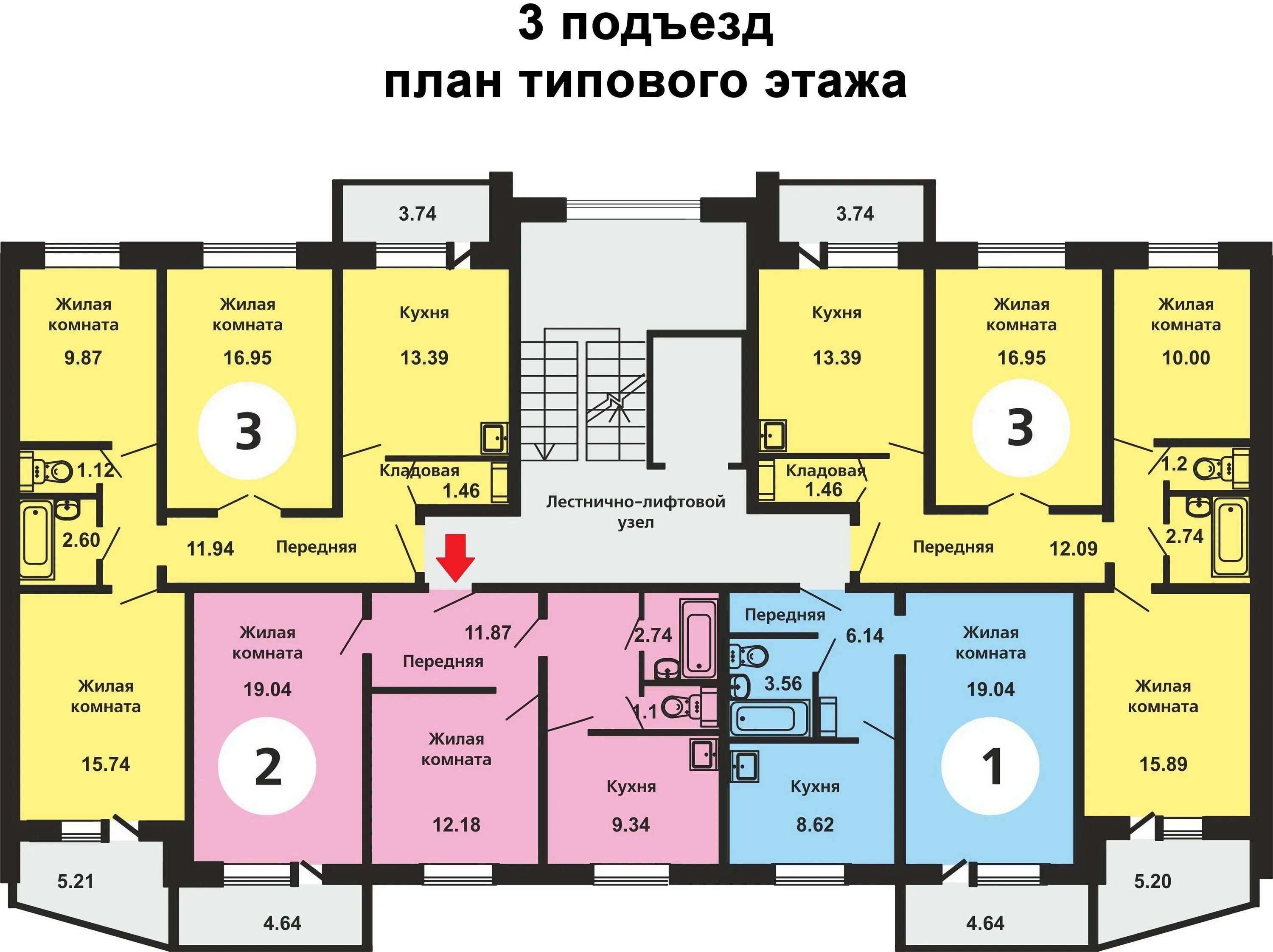 Планировки этажа на 5 квартир План квартир на этаже фото - DelaDom.ru