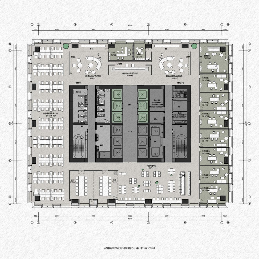 Планировки этажей зданий High-end Custom Office Space in Beijing Interior design and construction, Concep