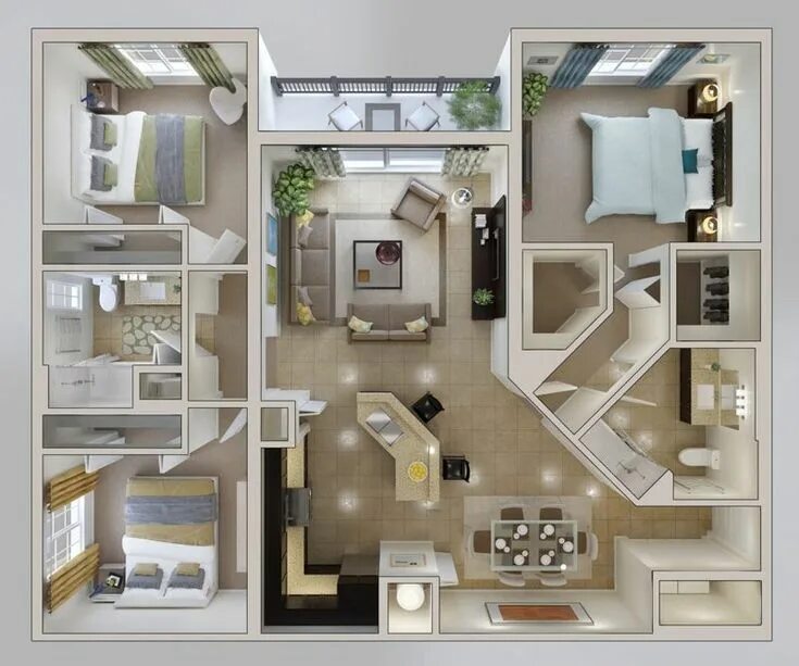 Планировки городов варианты Plano de casa de 300 metros cuadrados Distribución del apartamento, Plano de viv
