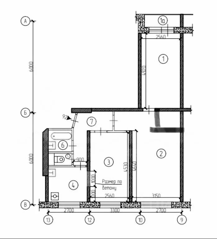 Планировки ii 49 3 комнатных квартир Продажа трехкомнатной квартиры 58.7м² Окская ул., 10, Москва, ЮВАО, р-н Кузьминк