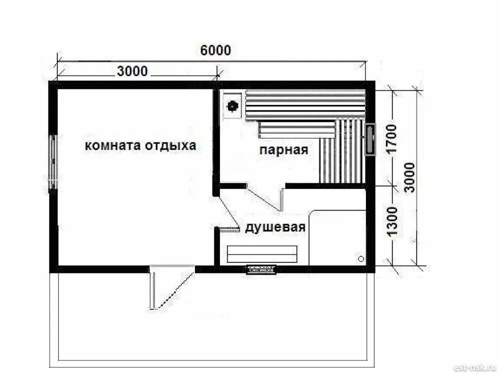 Планировки каркасных бань 3 на 4 Баня 3х3 каркасная проект