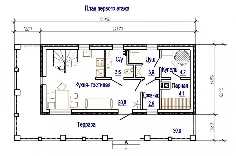 Планировки кирпичных бань Проект Бани из газобетона 91 м.кв. цена от 1590 000