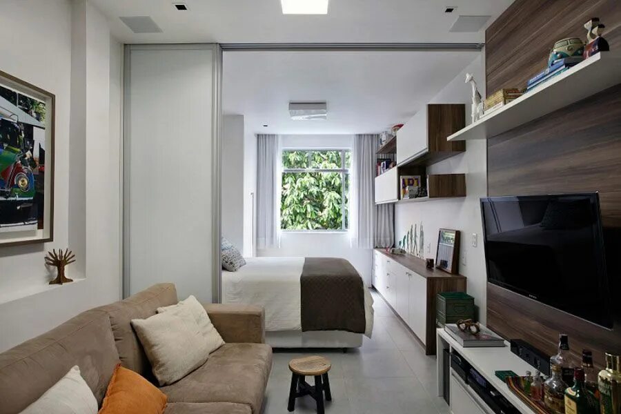 Планировки комнат 15 м Длинная узкая квартира-студия 27 м Piccole case, Decor camere, Camere
