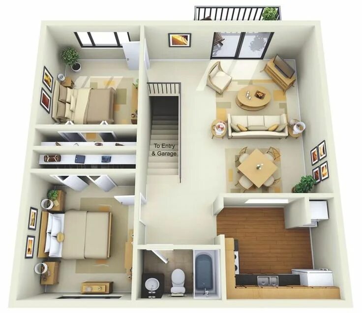 Планировки комнат 2 комнатных квартир 2 #Bedroom Apartment/House #Plans Home Designer Ideas Two bedroom floor plan, Ap