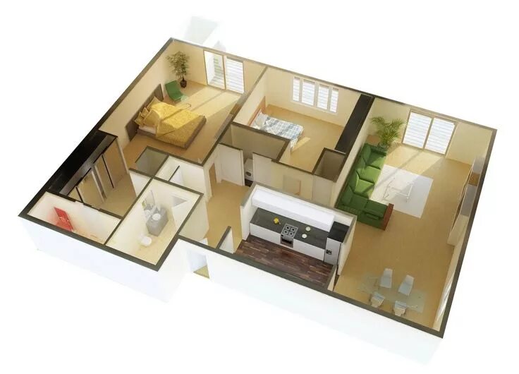 Планировки комнат 2 комнатных квартир 2 #Bedroom Apartment/House #Plans Home Designer Ideas Two bedroom house design, 