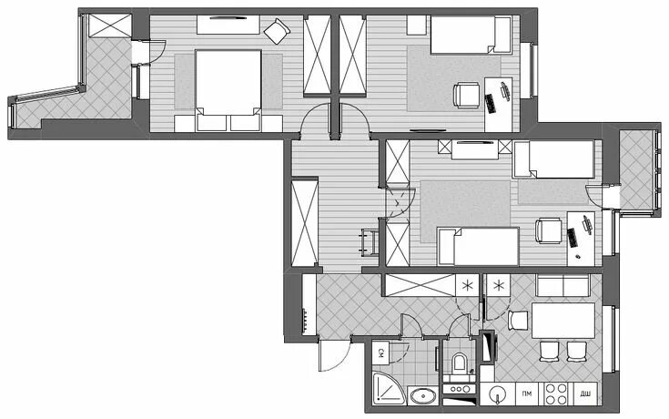 Планировки комнат п 3 Дизайн квартиры в панельном доме "Печёный Floor plans, Design, How to plan