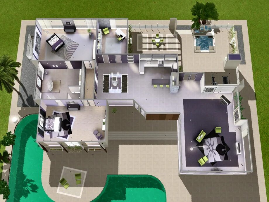 Планировки крутых домов The Sims Resource - Cristal Clear