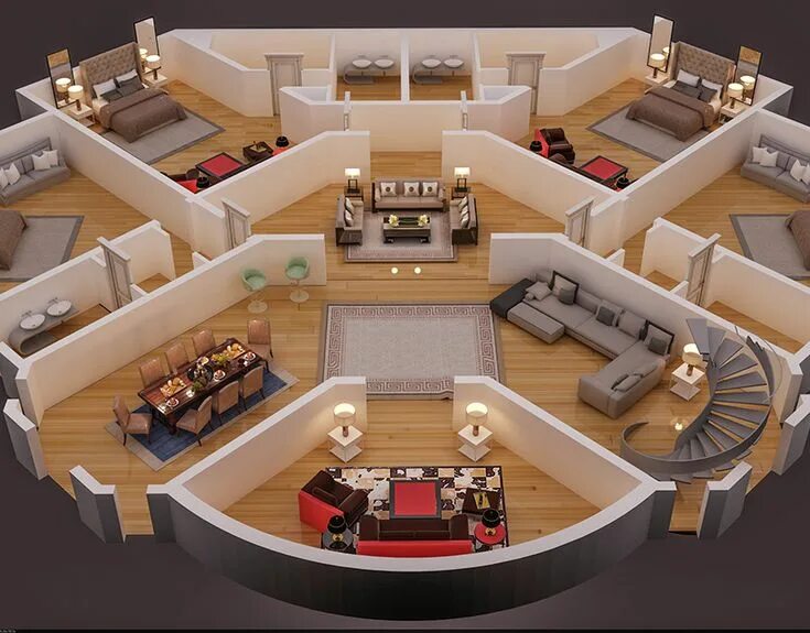 Планировки крутых домов 3D FLOOR PLAN RENDER IN 3D MAX WITH VRAY on Behance Architectural design house p
