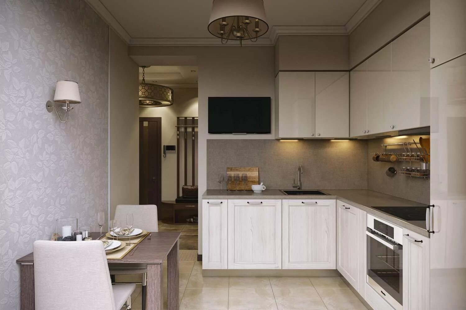 Планировки кухни 10 квадратов Телевизор на Кухне: 135+ (Фото) Дизайн с Маленьким и Большим Небольшие кухни, Ин