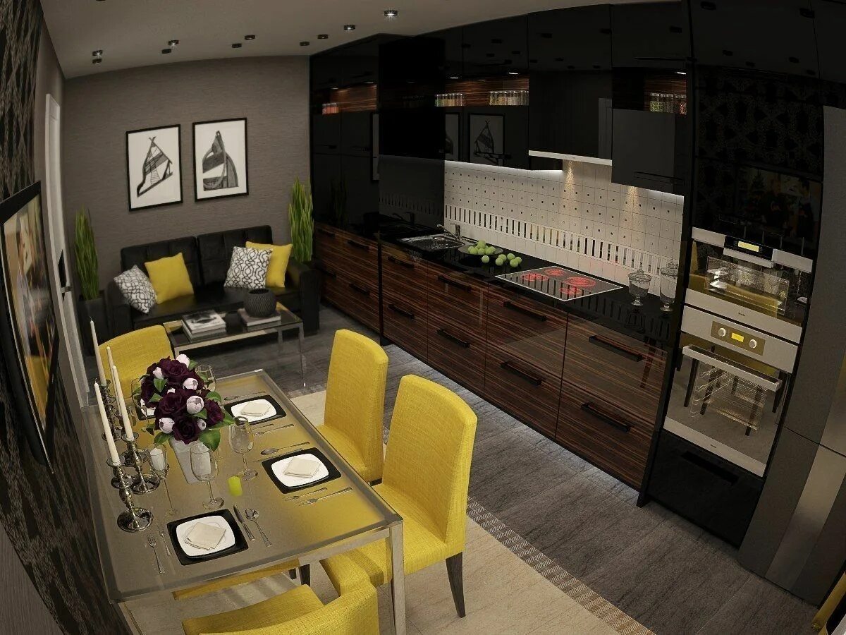 Планировки кухни 17 кв м Modern Kitchen and Dining Room Design