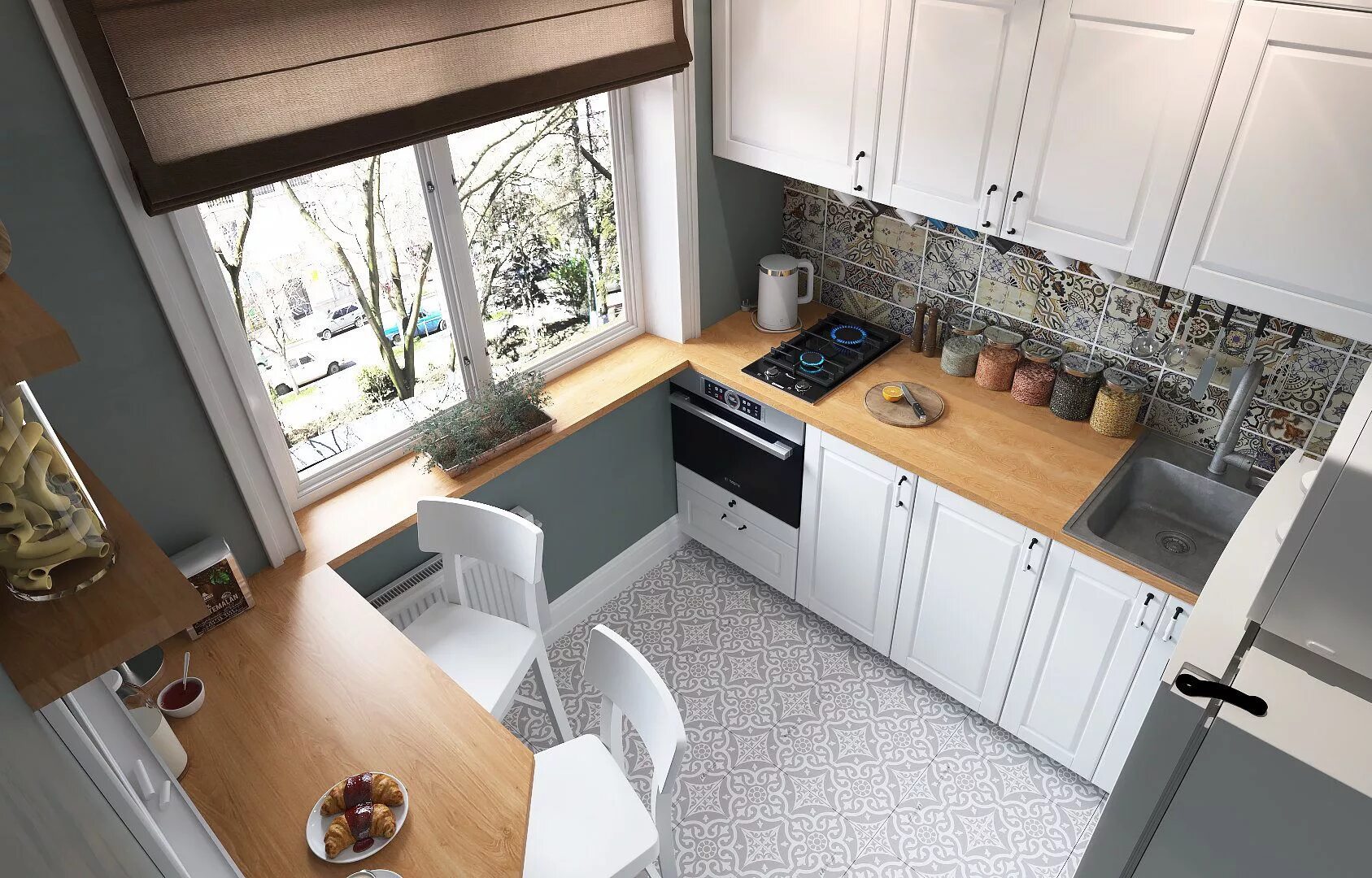 Планировки кухни 5 7 Как оформить маленькую кухню: еще 5 примеров - INMYROOM Modern kitchen room, Int