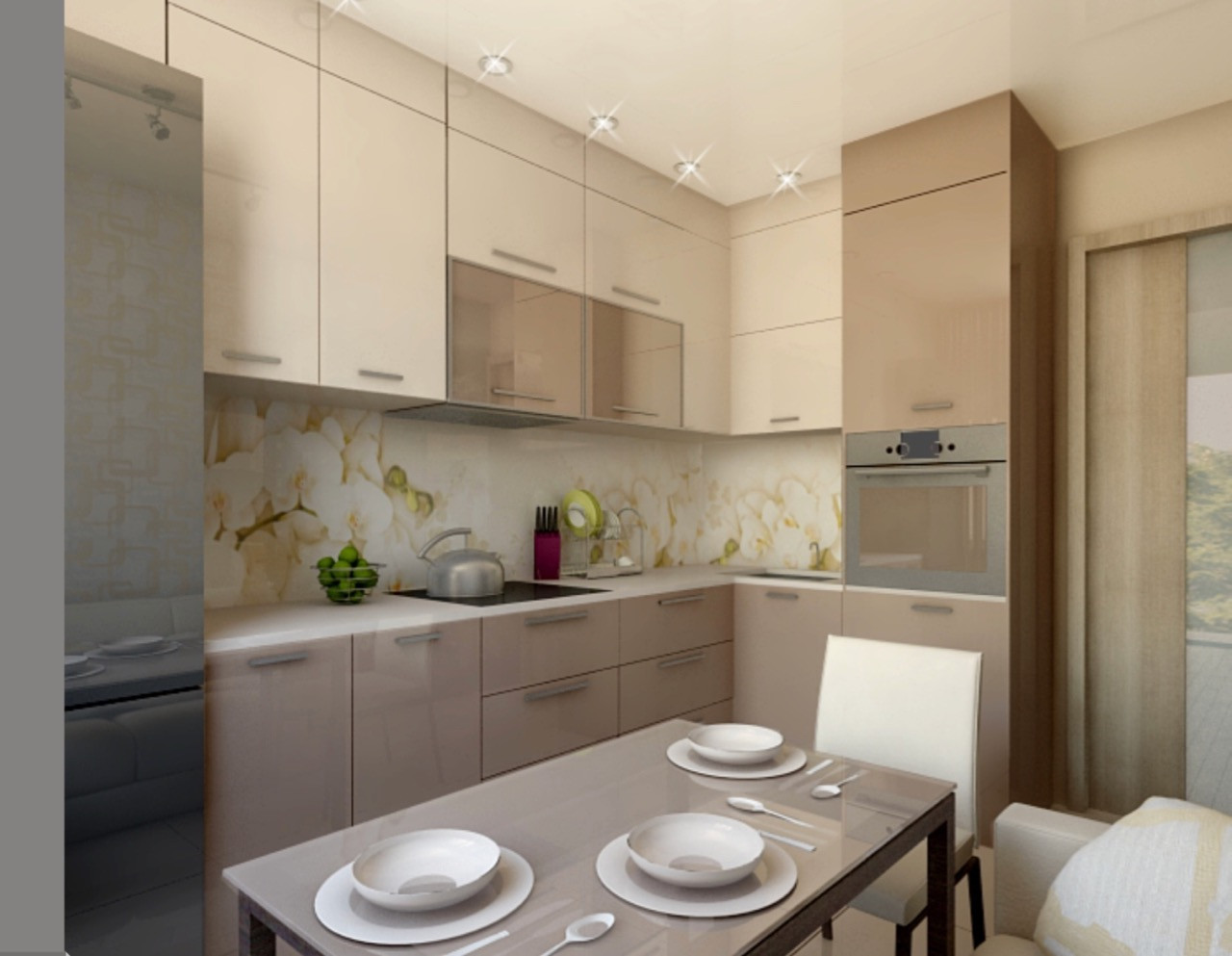 Планировки кухни 8 кв м квадратная Купить 2-комнатную квартиру, 55 м² по адресу Новосибирск, Тайгинская улица, с1, 