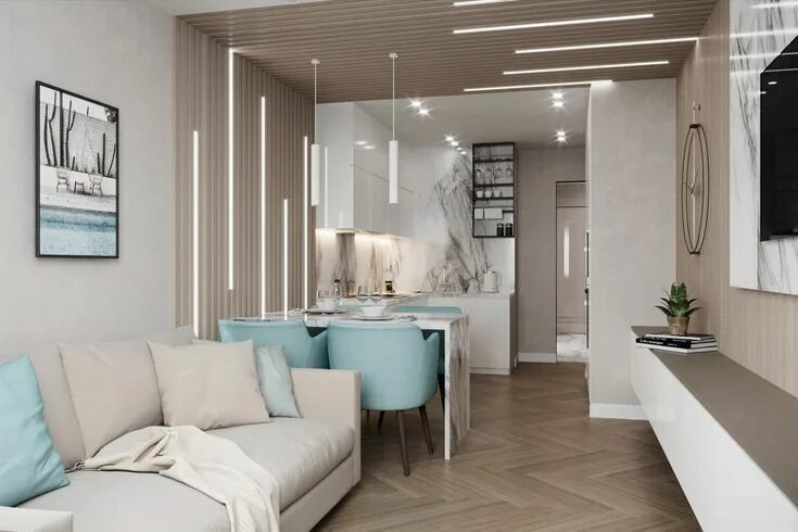 Планировки кухни гостиной 22 кв м Дизайн проект квартиры 44 м2. Home decor, Interior, Home