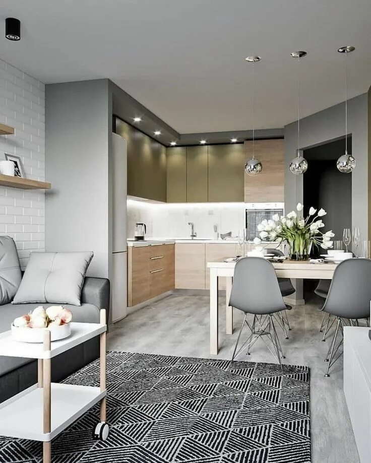 Планировки кухни гостиной 22 кв м Кухня-гостинная Small apartment interior, Elegant kitchen design, Modern kitchen