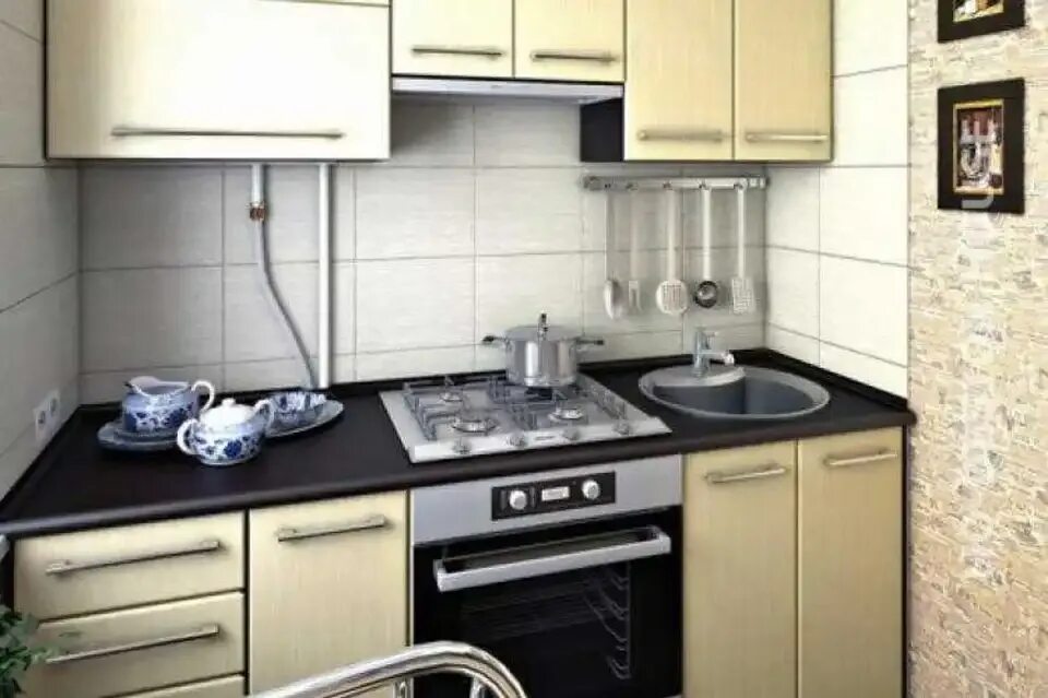 Планировки кухни с газом и без газа Design of small kitchens with gas stoves (51 Photos)
