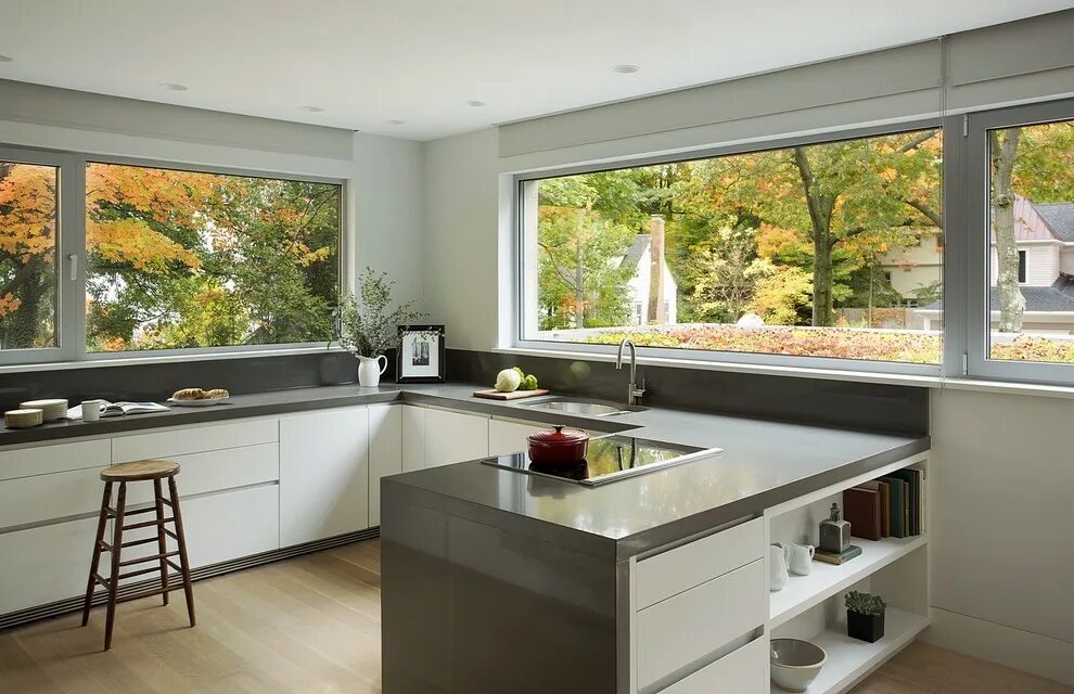 Планировки кухни с окном в современном Brookline Kitchen II & Green Roof - Современный - Кухня - Бостон - от эксперта Z