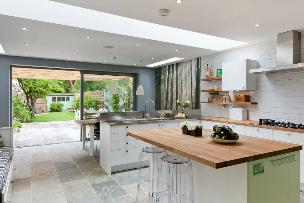 Планировки кухни столовой в доме Evelyn Road, Wimbledon - Современный - Кухня - Суррей - от эксперта 50 Degrees N