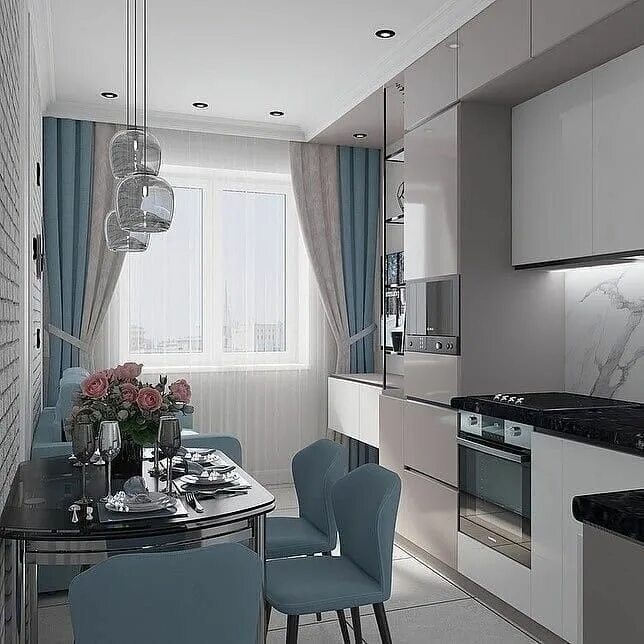 Планировки кухонь 15 кв Закладки Dinning room decor, Modern kitchen interiors, Kitchen furniture design
