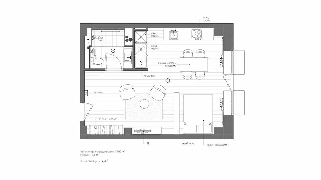 Планировки квартир 30 м Small Spaces - Small Studio Apartment - Busyboo Studio apartment layout, Studio 