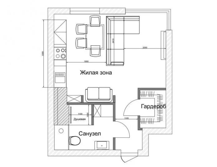 Планировки квартир 30 м планировка квартиры-студии 30 кв. м. House design, Interior architecture, Interi