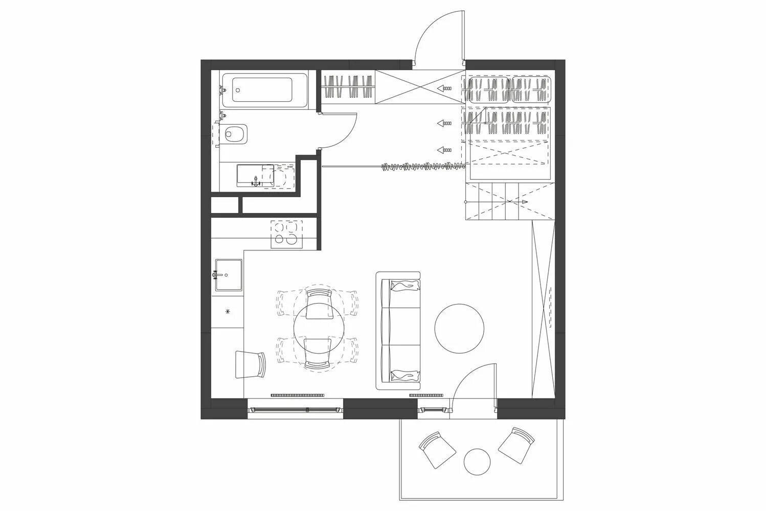 Планировки квартир 30 м Pin on ARCHITECTURE