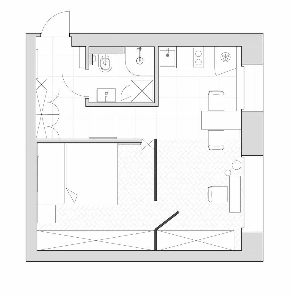Планировки квартир 30 м Фотографии - Планировки - INMYROOM.ru Floor plans, House design, Design