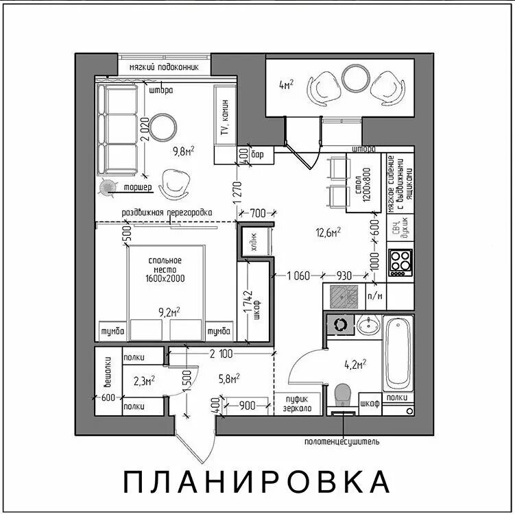 Планировки квартир 44 м Планировочное решение квартиры в Бекетовке: 27 дизайнеров интерьеров с отзывами 